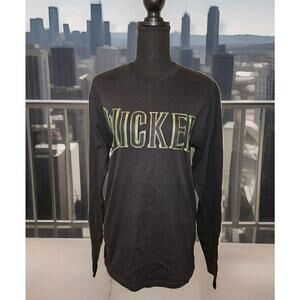 New! Wicked Movie Logo Long Sleeve T-Shirt Black Women’s Size Small